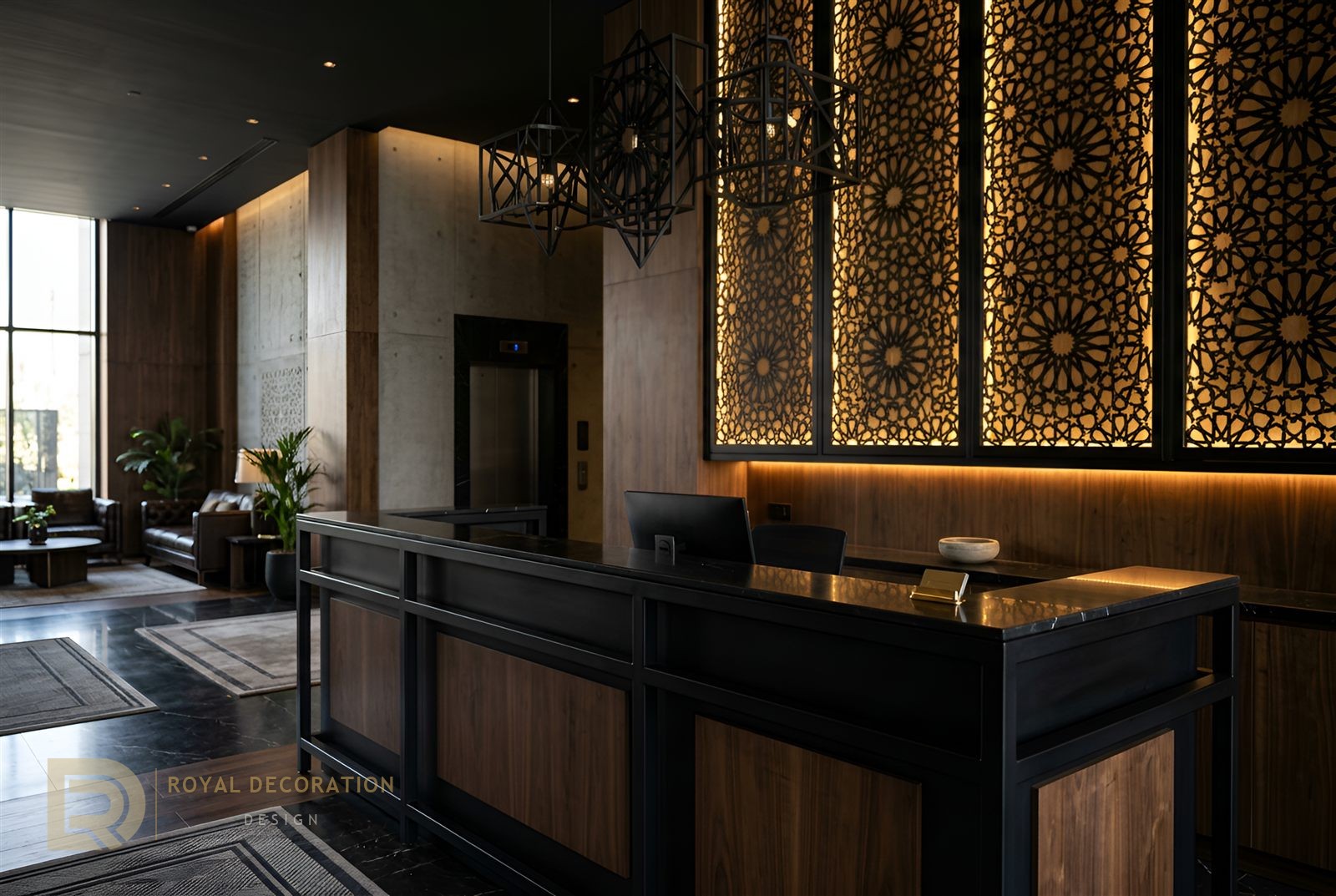 Five-Star Hotel — Matte Black PVD — Reception