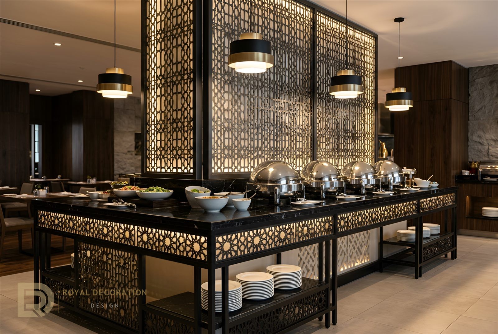 Five-Star Hotel — Matte Black PVD — Buffet