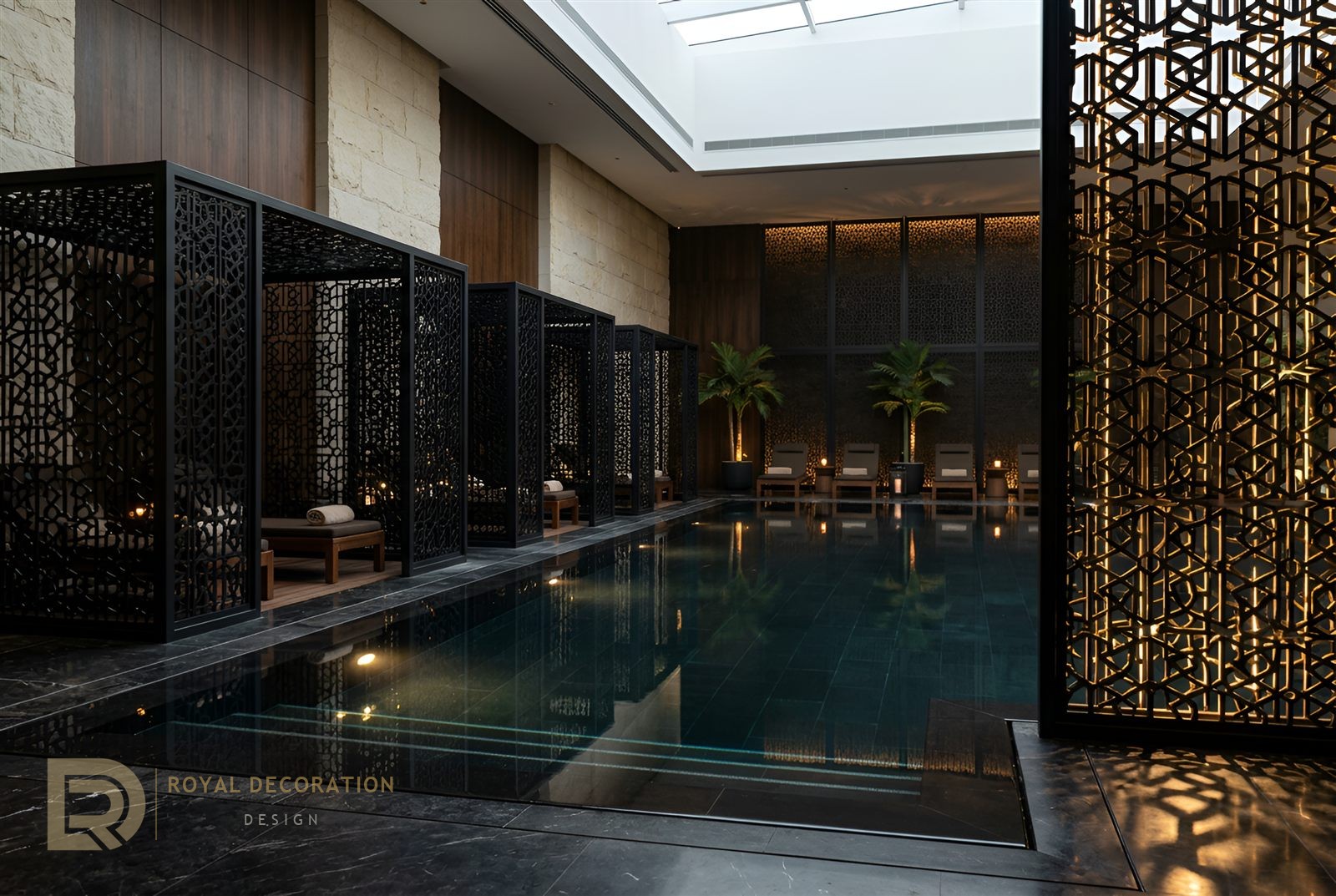 Five-Star Hotel — Matte Black PVD — Spa & pool