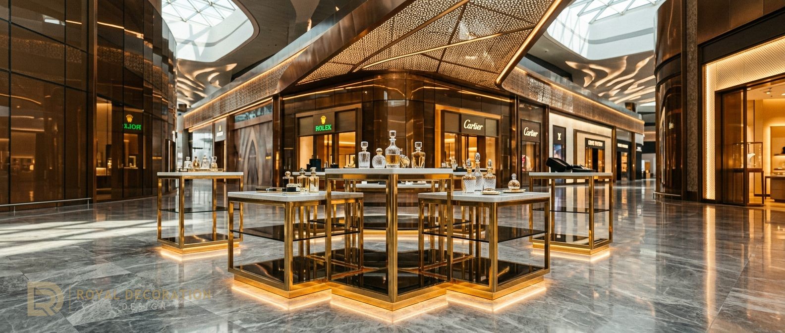 Airport duty-free gold tables