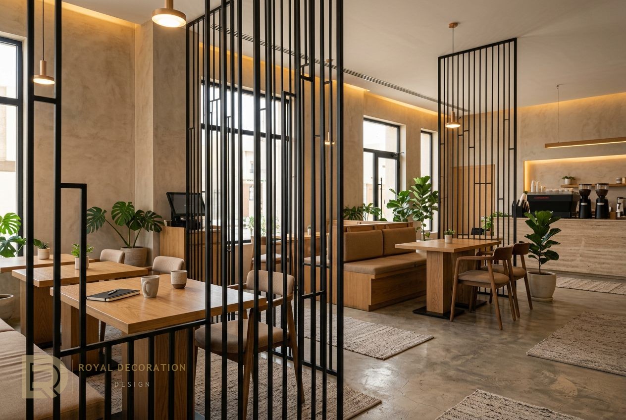 Jeddah cafe black partitions