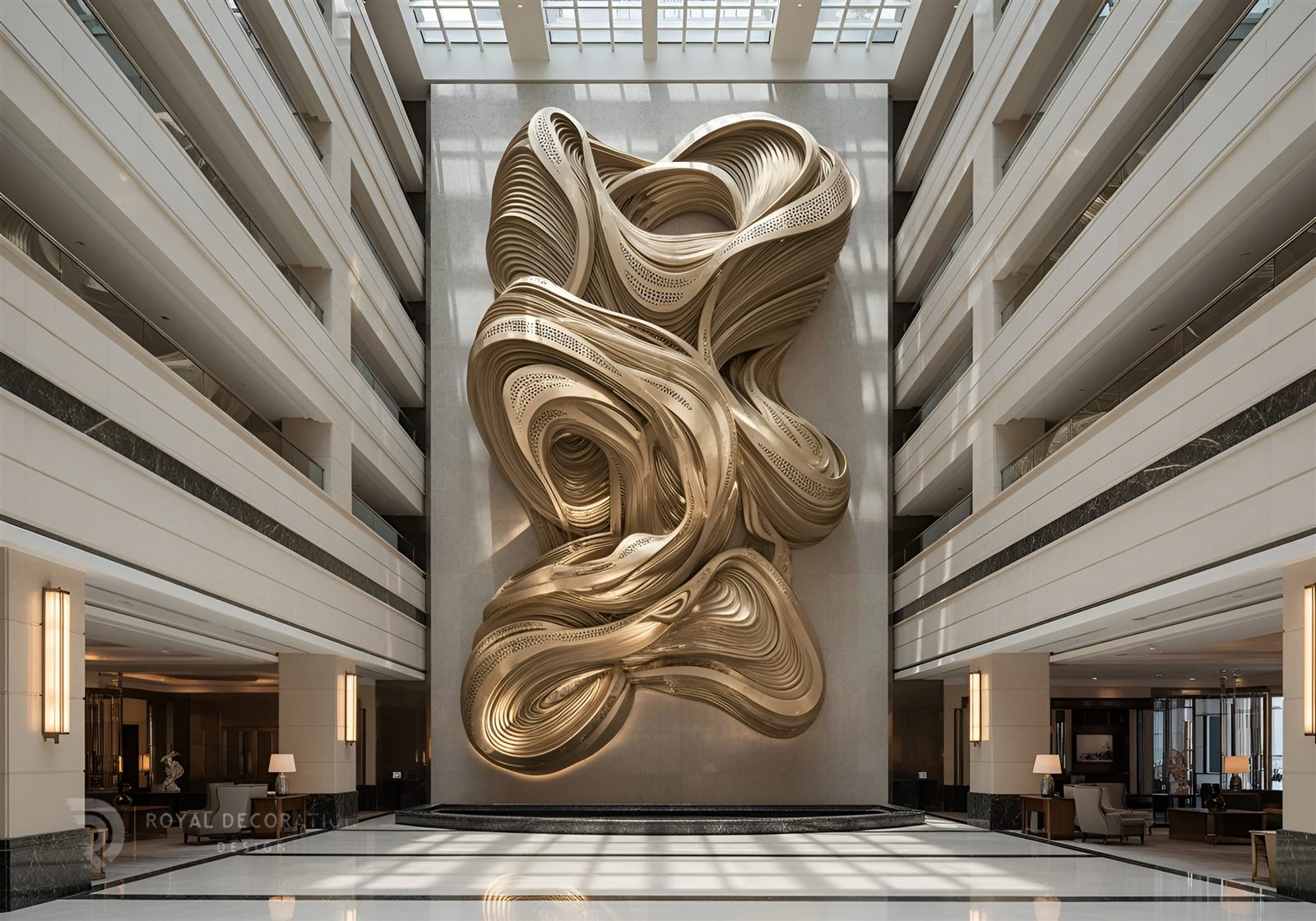 Royal Decoration art-installations-gold, luxury hotel