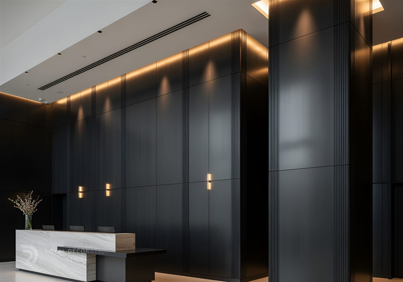 Royal Decoration cladding-black, luxury hotel