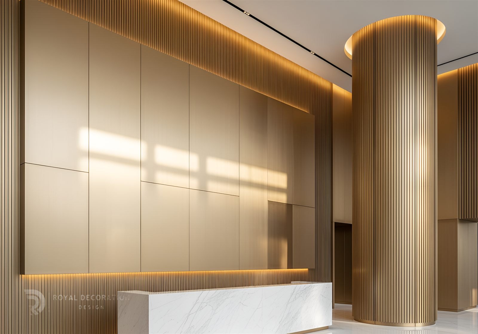 Royal Decoration cladding-gold, luxury hotel