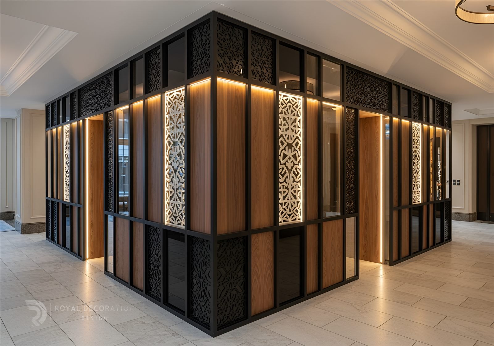 Royal Decoration composite-black, luxury hotel
