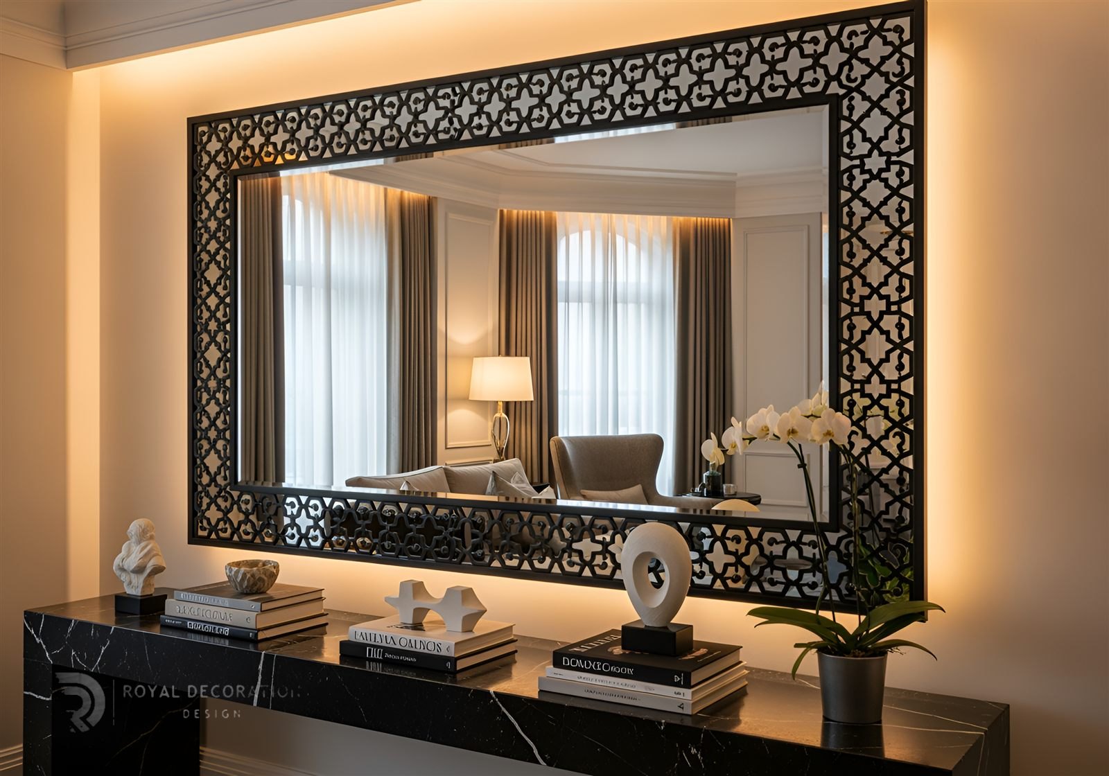Royal Decoration mirrors-black, luxury hotel