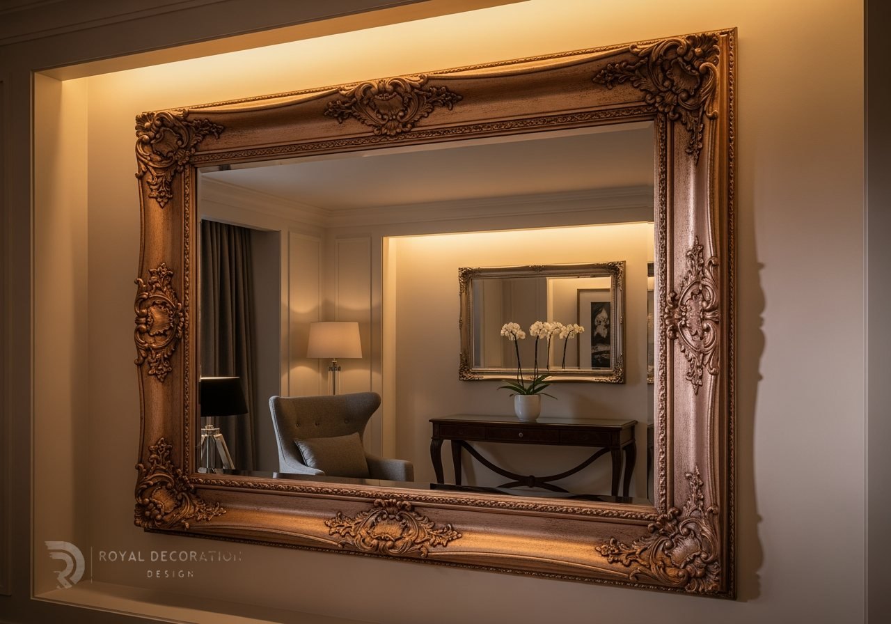 Royal Decoration mirrors-rose, luxury hotel