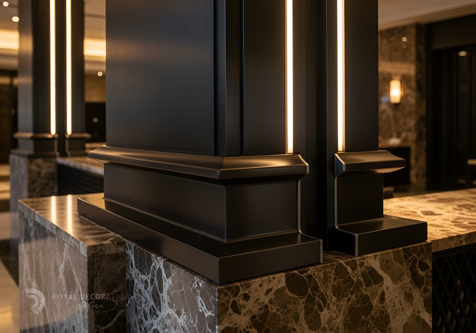 Royal Decoration stainless-steel-black, luxury hotel